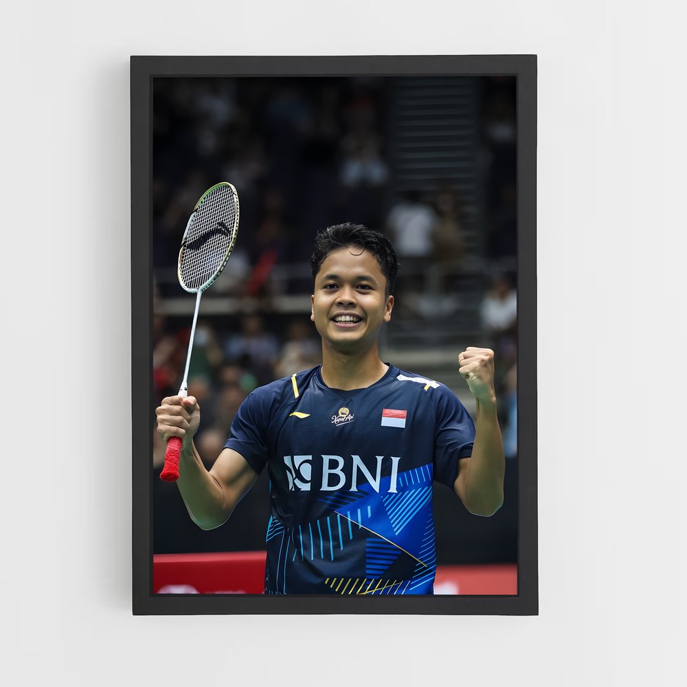 Poster Anthony sinisuka – affiche Badminton (vue 2)